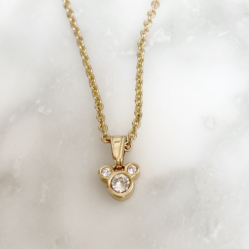 Gold Mickey Mouse Necklace - Picture 2 of 4